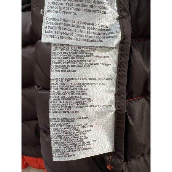 Michael Kors Womens Red Packable Down Fill Jacket Size L Gold MK Zipper Lightwei - Picture 13 of 16